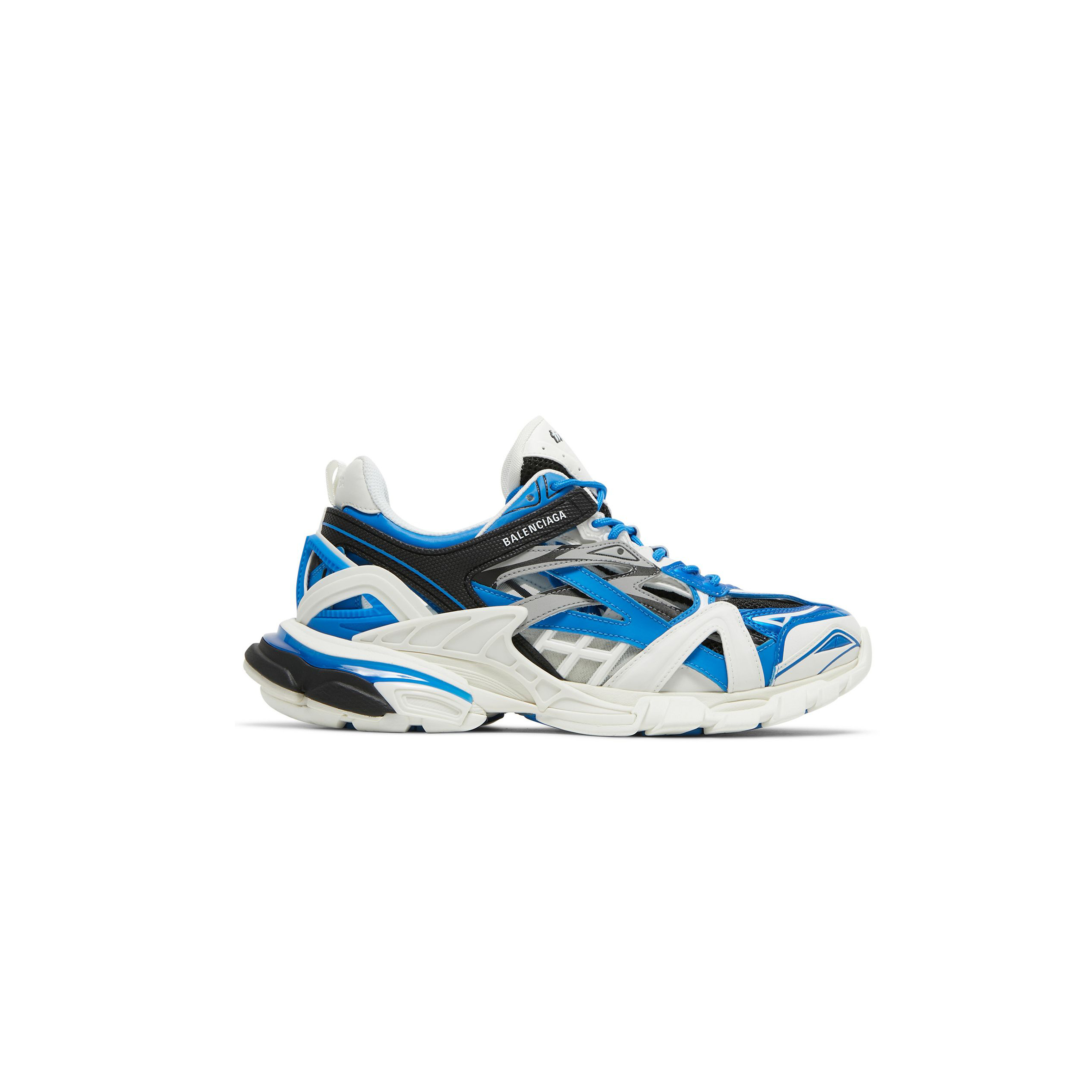 Ba*len*cia*ga white & blue track 2.0 sneakers 568615w3gc29203